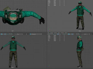us navy flight deck crew green 3D Model