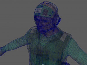us navy flight deck crew green 3D Modell
