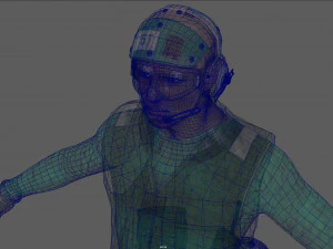 us navy flight deck crew green 3D Model