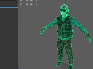 us navy flight deck crew green 3D Model