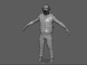 us navy flight deck crew green 3D Model