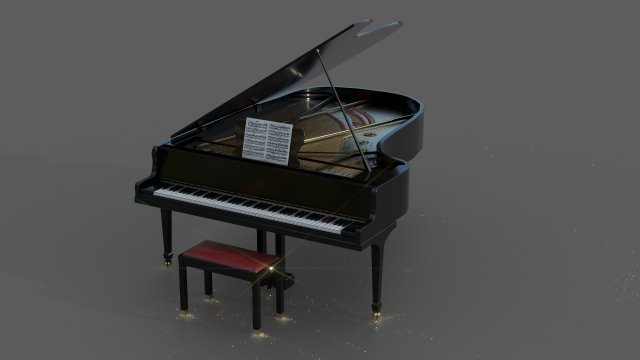 Grand piano 3d deals model