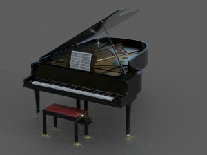 grand piano 3D Model