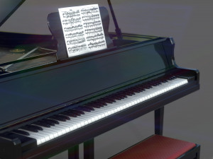 grand piano 3D 모델