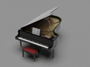 grand piano 3D 모델