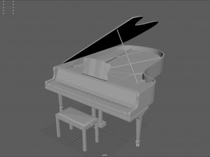 grand piano 3D 모델