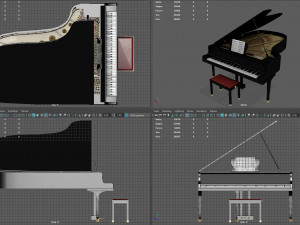 grand piano 3D 모델