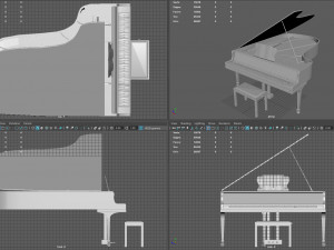 grand piano 3D 모델