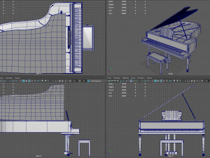 grand piano 3D 모델