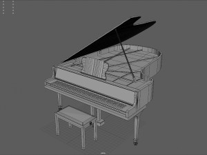 grand piano 3D 모델