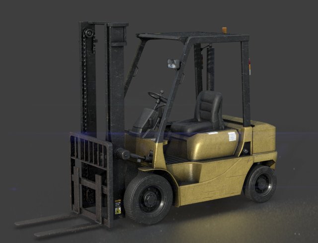 forklift Modello 3D .c4d .max .obj .3ds .fbx .stl .blend 