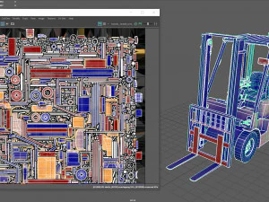 フォークリフト 3Dモデル