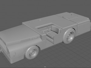 us army fight deck carrier tractor 3D Model