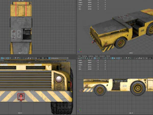 us army fight deck carrier tractor 3D Model