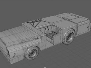 us army fight deck carrier tractor 3D Model