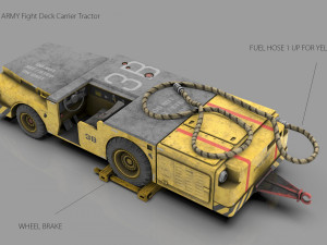 us army fight deck carrier tractor 3D Model