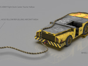 us army fight deck carrier tractor 3D Model