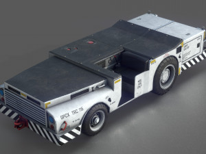 us army fight deck carrier tractor white 3D Model