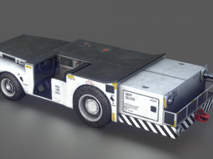 us army fight deck carrier tractor white 3D Model