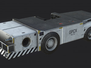 us army fight deck carrier tractor white 3D Model