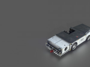 us army fight deck carrier tractor white 3D Model