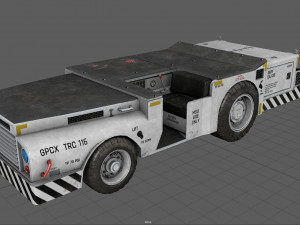 us army fight deck carrier tractor white 3D Model