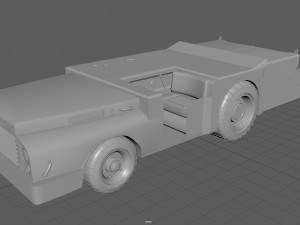 us army fight deck carrier tractor white 3D Model