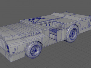 us army fight deck carrier tractor white 3D Model