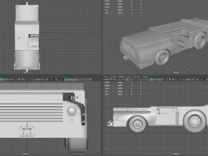trattore portante da combattimento dell'esercito americano bianco Modello 3D