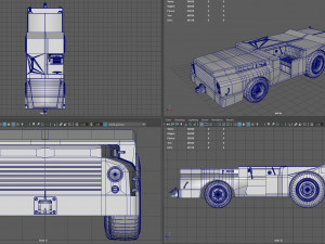 us army fight deck carrier tractor white 3D Model