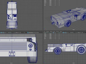 trattore portante da combattimento dell'esercito americano bianco Modello 3D
