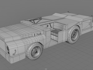 us army fight deck carrier tractor white 3D Model