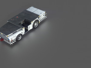 us army fight deck carrier tractor white 3D Model
