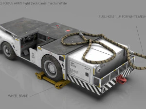 trattore portante da combattimento dell'esercito americano bianco Modello 3D