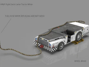 trattore portante da combattimento dell'esercito americano bianco Modello 3D