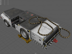 us army fight deck carrier tractor white 3D Model