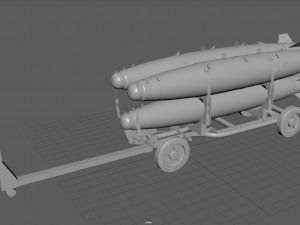 usn mhu-191 bombs cart with gbu-38 laser jdam bombs Modèle 3D