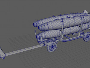 usn mhu-191 bombs cart with gbu-38 laser jdam bombs Modèle 3D
