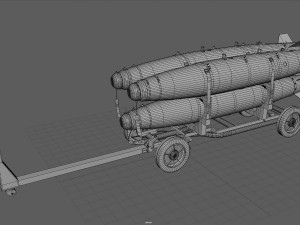 usn mhu-191 bombs cart with gbu-38 laser jdam bombs Modèle 3D