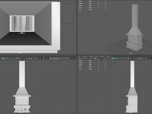 black fireplace Modelo 3D