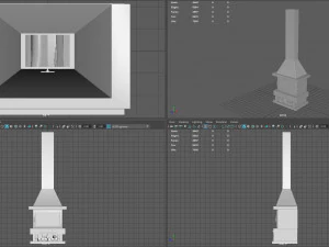 chemin&eacute;e noire Modèle 3D