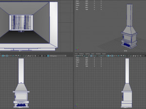 black fireplace Modelo 3D