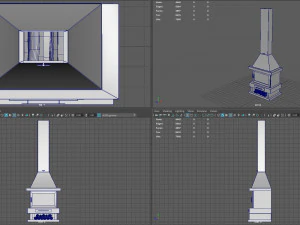chemin&eacute;e noire Modèle 3D