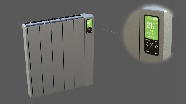electric heater 3D Model .c4d .max .obj .3ds .fbx .stl .blend 
