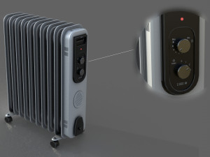 oil radiator 3D मॉडल