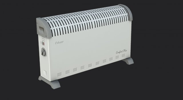 electric heater 2 3D Model .c4d .max .obj .3ds .fbx .stl .blend 