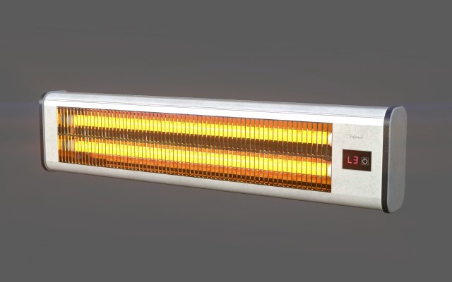 infrared wall heater Modelo 3D .c4d .max .obj .3ds .fbx .stl .blend 