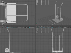 w&oacute;zek ręczny Model 3D