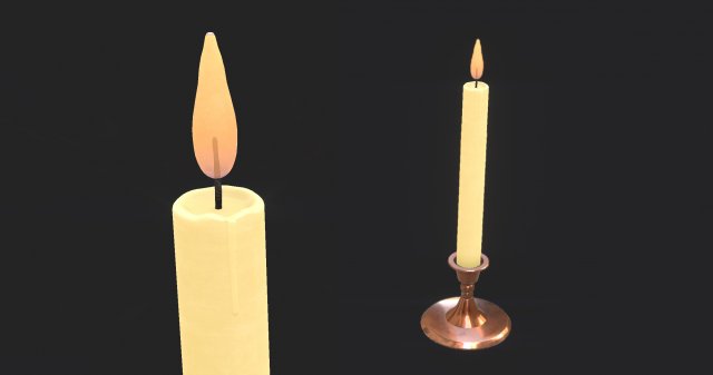 candle 1 3D 모델 .c4d .max .obj .3ds .fbx .stl .blend 