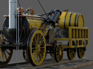 rocket steam locomotive Modelo 3D